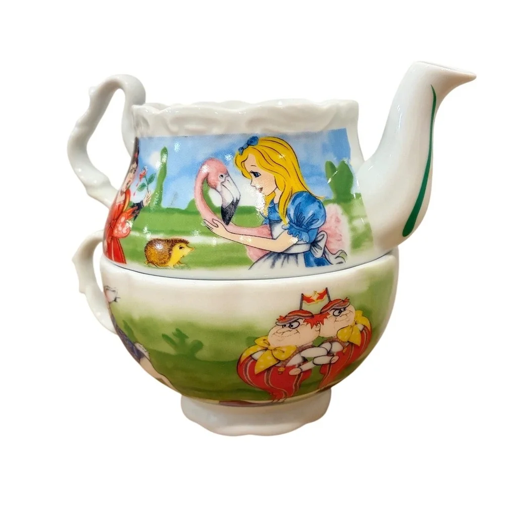 Paul Cardew Alice in Wonderland 150th Anniversary Tea For One Pot and Cup Set